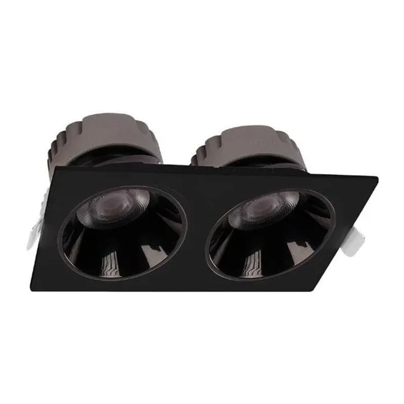 ACK 2x25W İkili Siyah Led Spot Sıva Altı AD10-03611