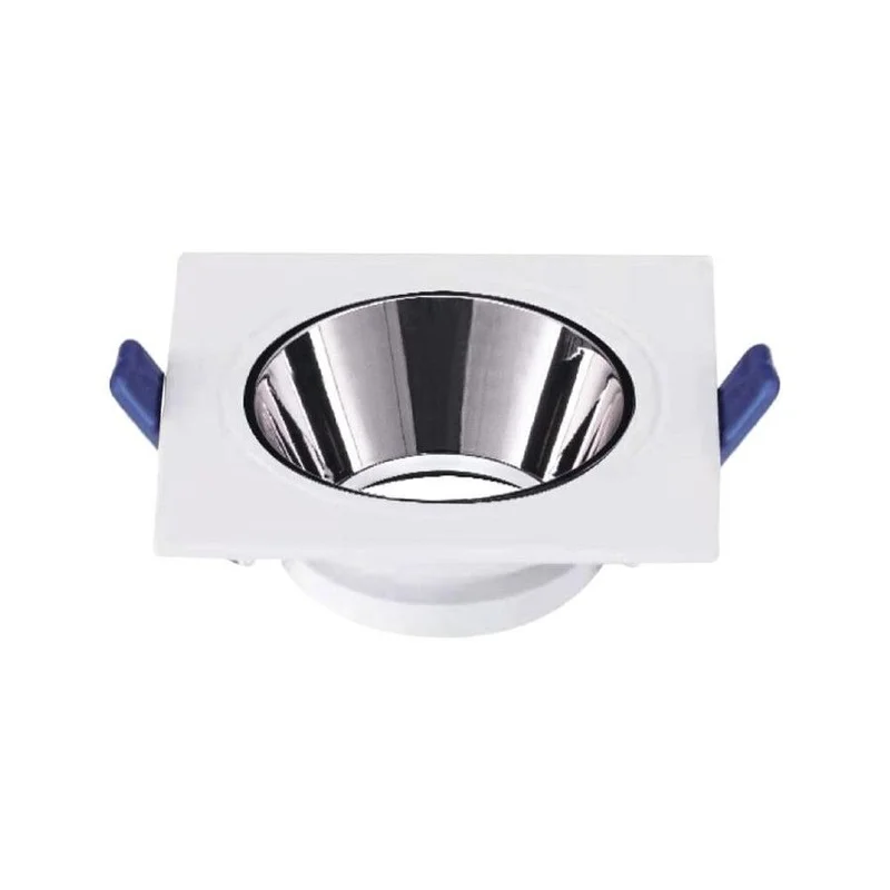 ACK Beyaz Platin Reflektörlü Kare Sıva Altı Led Spot Kasası AH03-08030