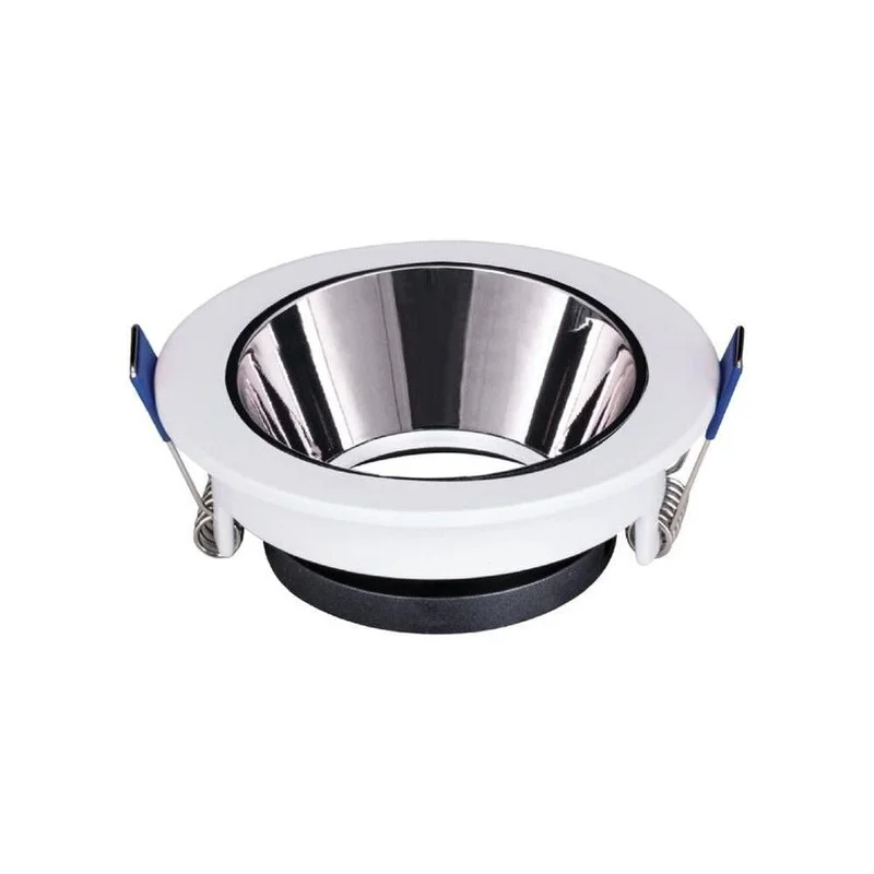 ACK Beyaz Platin Reflektörlü Yuvarlak Sıva Altı Led Spot Kasası AH03-08230