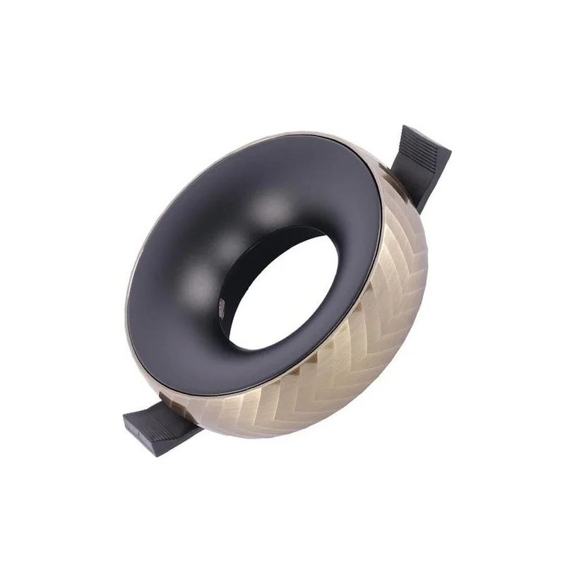 ACK Bronz Reflektörlü Siyah Yuvarlak Spot Çerçevesi AH03-04122