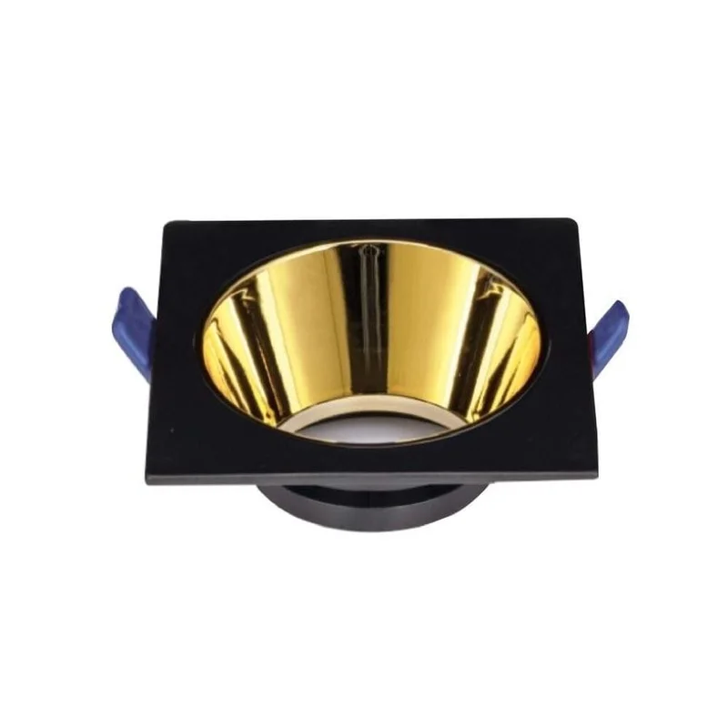ACK Gold Reflektörlü Siyah Kare Spot Kasası AH03-08021