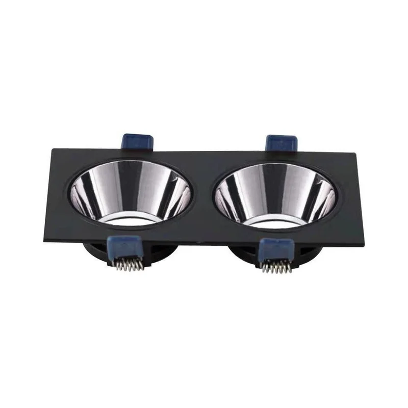 ACK Platin Reflektörlü Çift Yuvarlak Spot Kasası AH03-08331