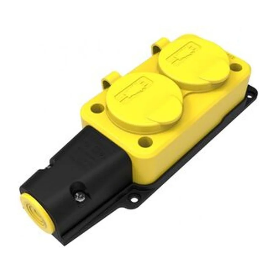 Bemis BV3-1402-3612 220V-250V Sarı İkili Grup Priz IP54