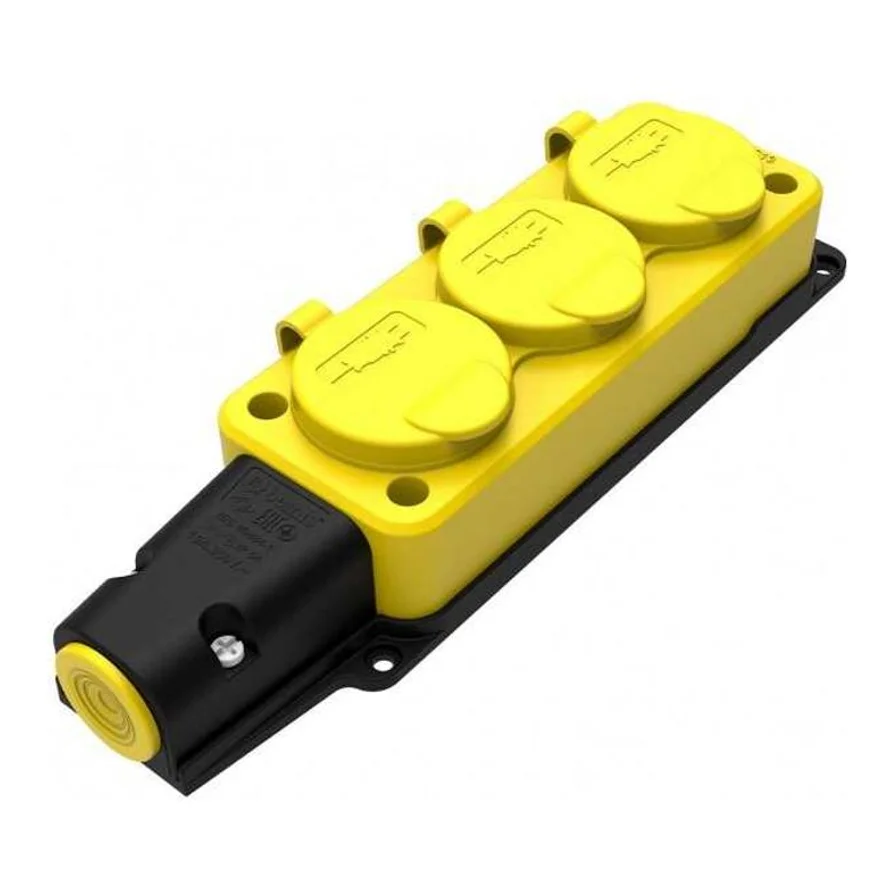 Bemis BV3-1402-3613 220V-250V Sarı Üçlü Grup Priz IP54