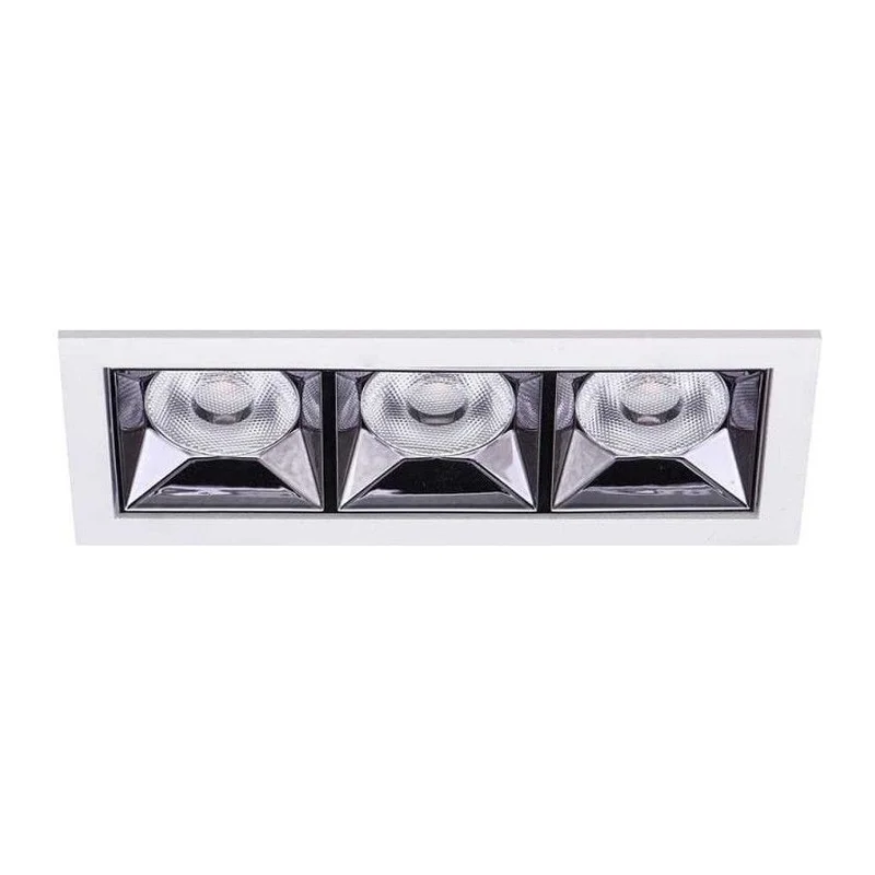 Jupiter Beyaz Gunmetal 3'lü Sıra Spot LS494 S