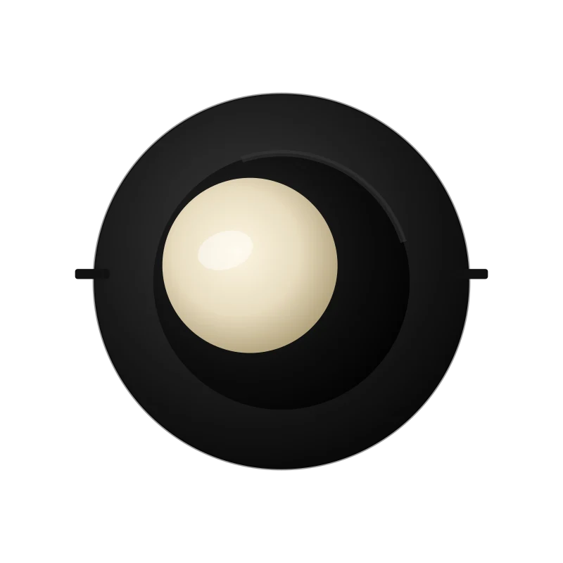 Jupiter Siyah GU10 Duy Hareketli Spot JH718 S