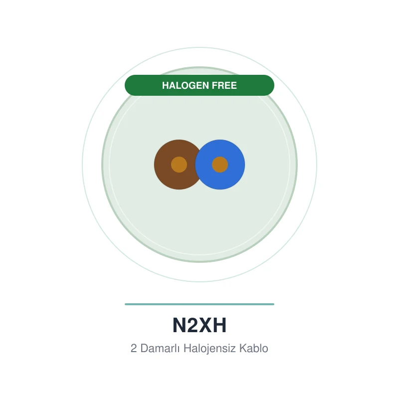 Öznur 2x10 mm N2XH Halogen Free Kablo