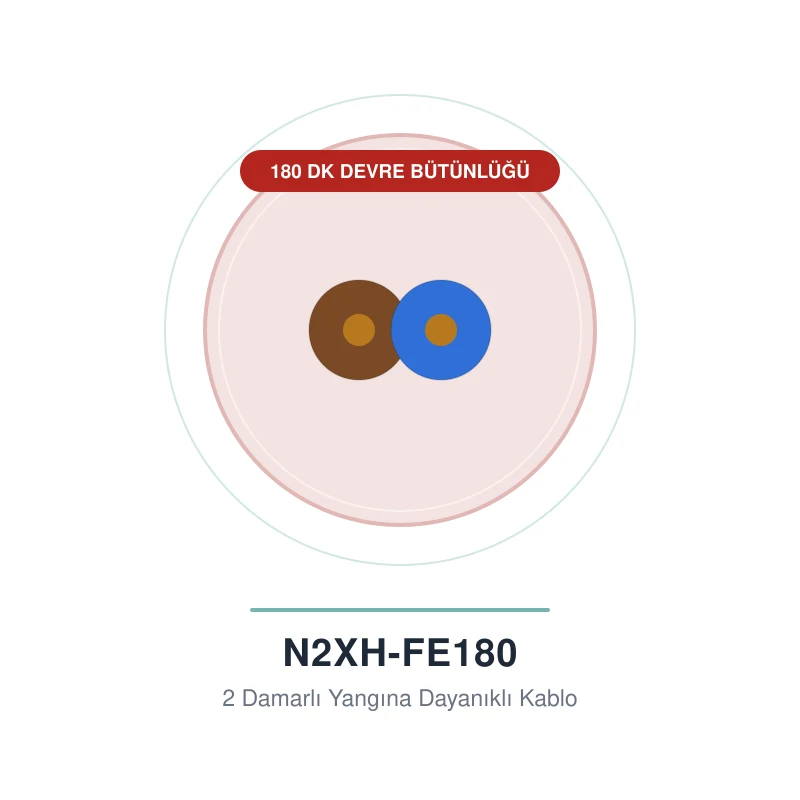 Öznur 2x6 mm N2XH-FE180 Kablo