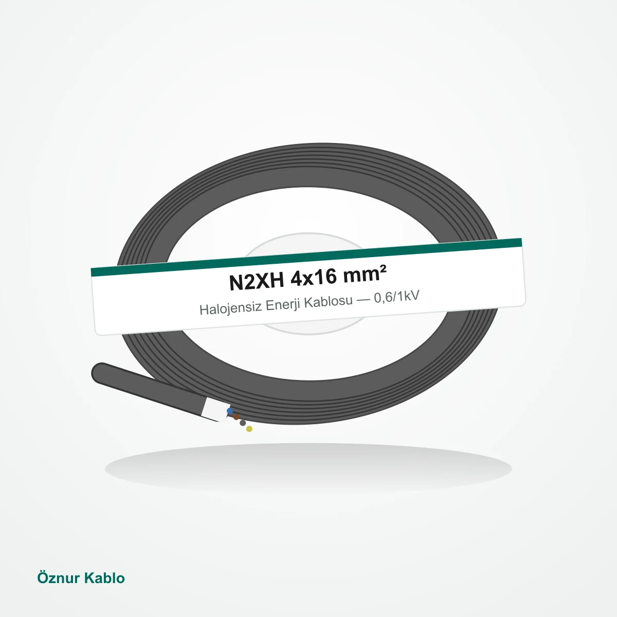 Öznur Kablo N2XH 4x16mm² Halojensiz Enerji Kablosu 50m