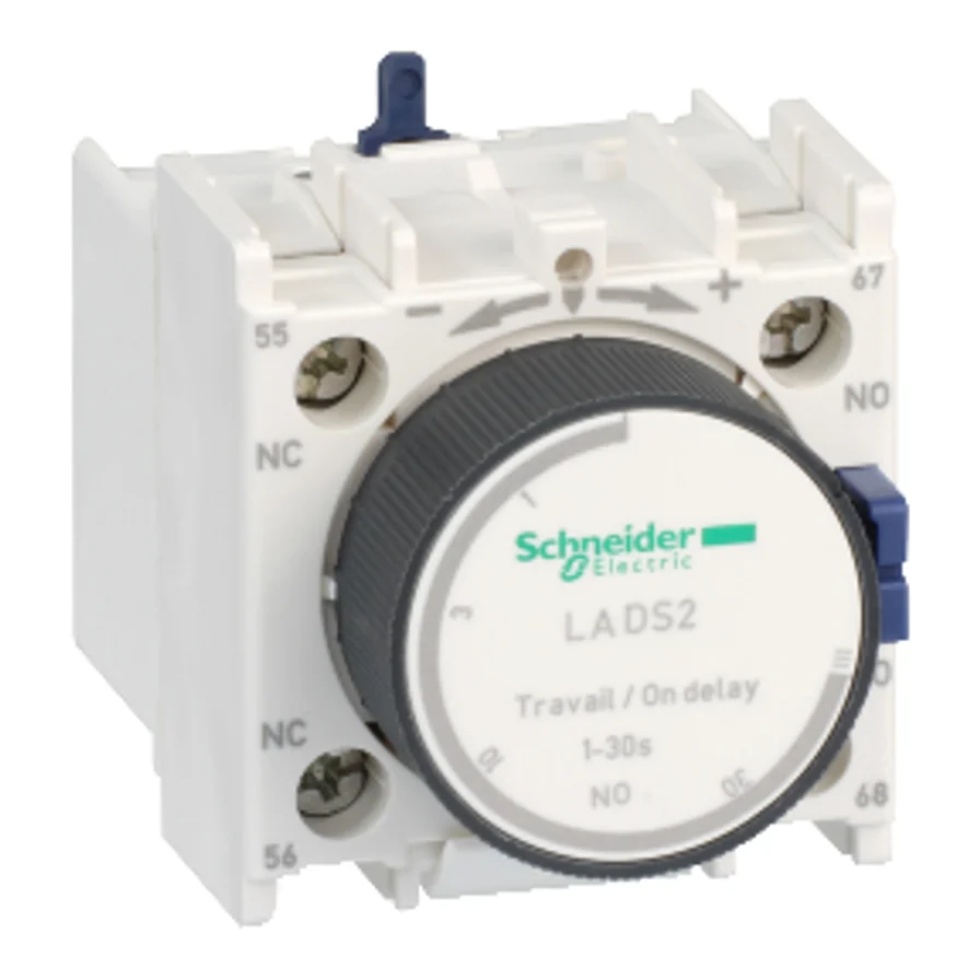 Schneider Electric 1-30 Sn LC1D-LC1F ve Cad için Pnömatik Zaman Rölesi Yıldız-üçgen Devresi için Çekme Geciktirmesi Yaylı Klemens Bağlantı