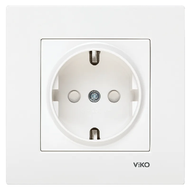 Viko Karre Çocuk Korumalı Topraklı Priz Beyaz 90967042