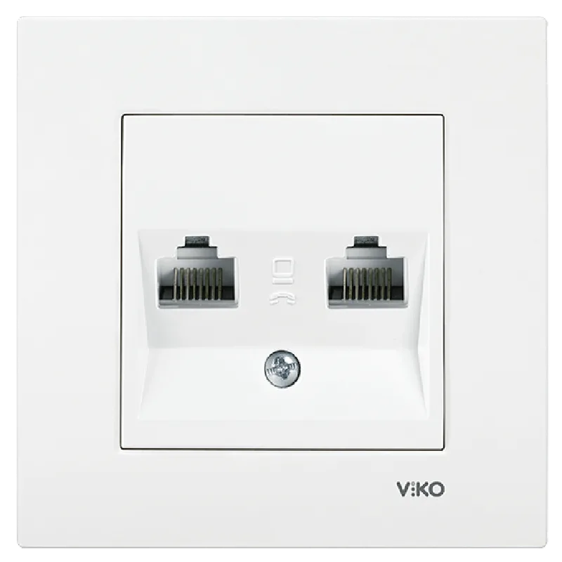 Viko Karre İkili Data Prizi Beyaz RJ45 CAT5E 90967034