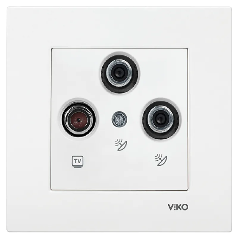 Viko Karre İkili Uydu Prizi Beyaz (SAT-SAT-TV) 90967053