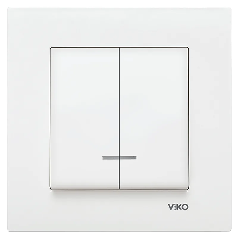 Viko Karre Işıklı Komütator Beyaz 90967050