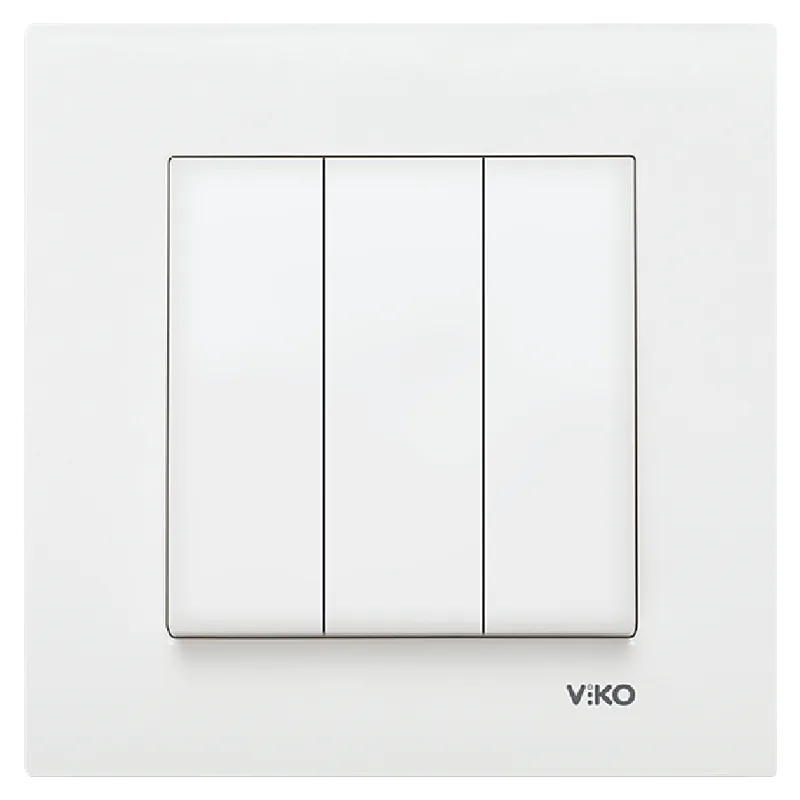 Viko Karre Üçlü Anahtar Beyaz 90967068